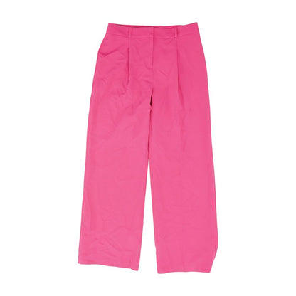 Pink Solid Dress Pants