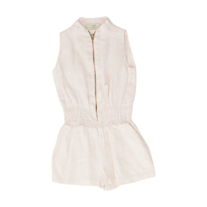 Pink Solid Romper