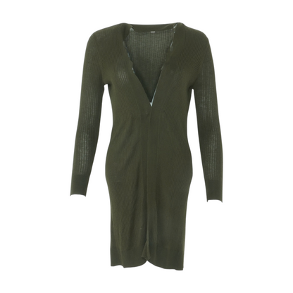 Green Cardigan Sweater