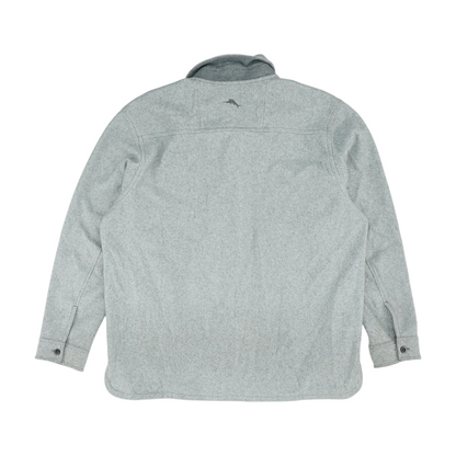 Gray Solid Flannel Button Down