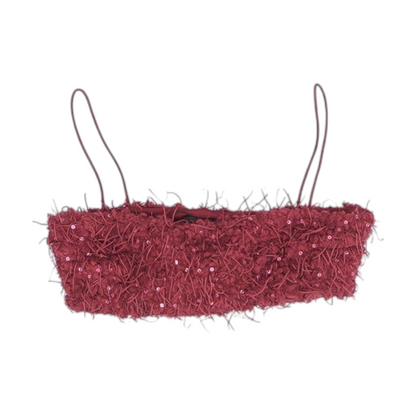 Burgundy Cropped Blouse
