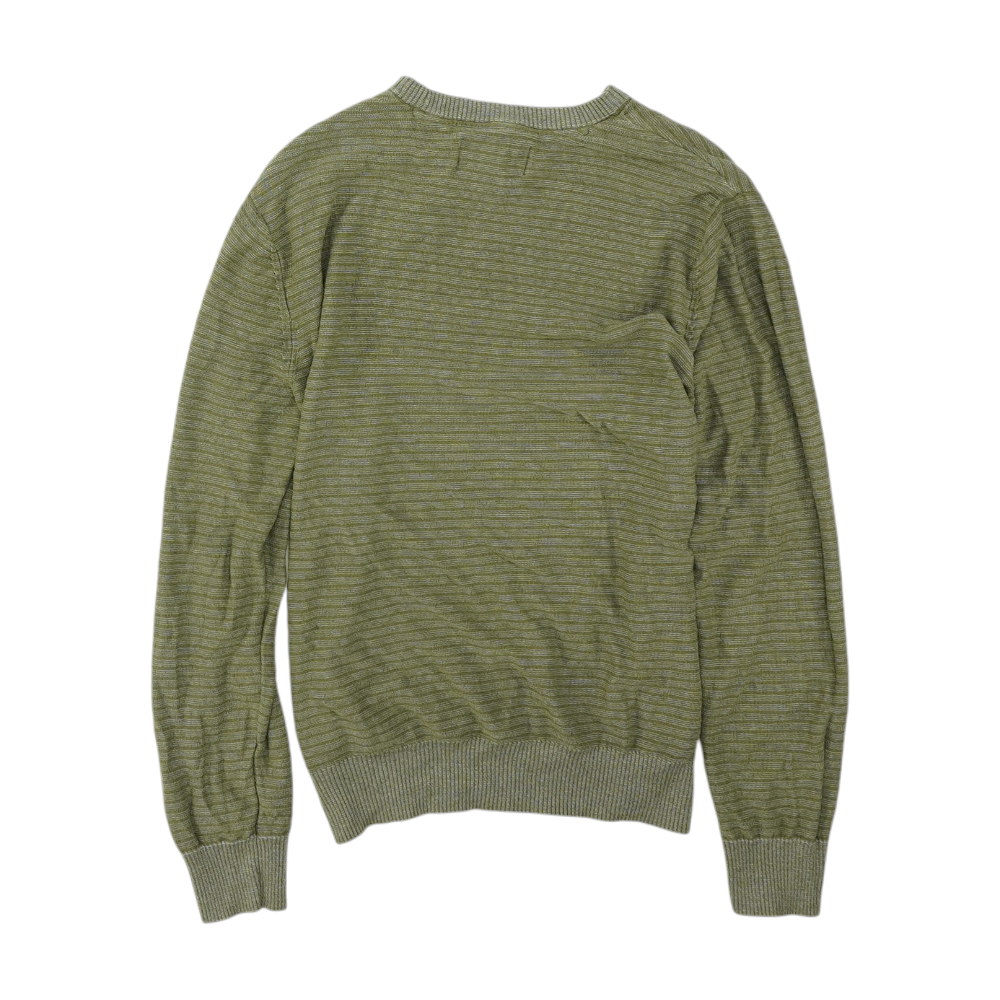 Green Striped Pullover Sweater