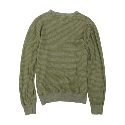 Green Striped Pullover Sweater