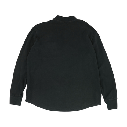 Black Solid 1/4 Zip Pullover