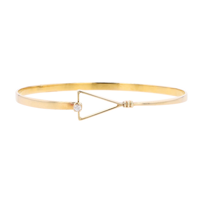 14K Yellow Gold Diamond Bangle Bracelet