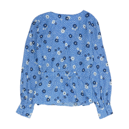Blue Floral Blouse