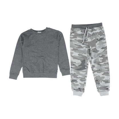 Gray Long Sleeve Set