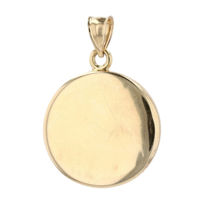 14K Yellow Gold Diamond Pendant