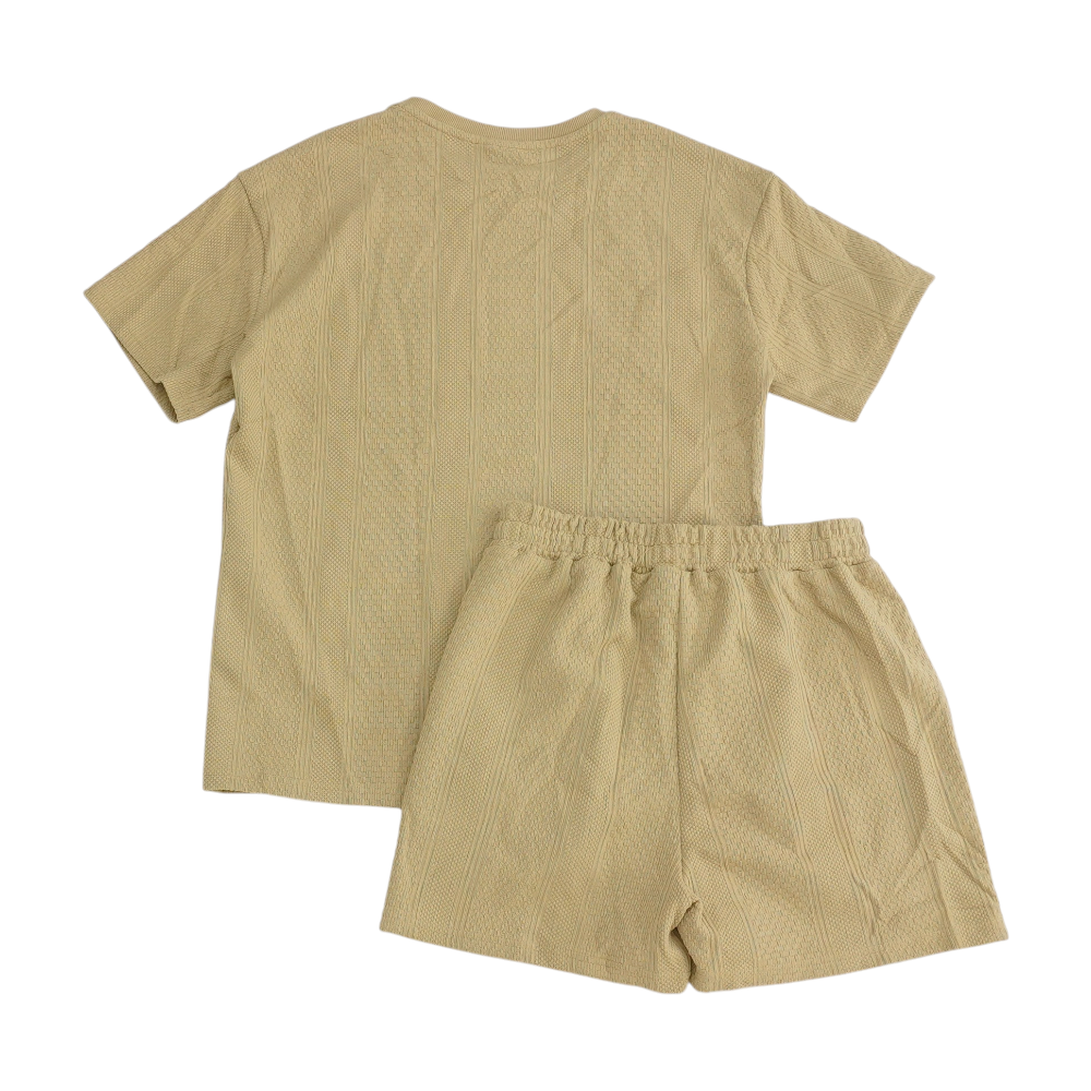 Tan Solid Short Set