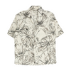 White Floral Short Sleeve Button Down