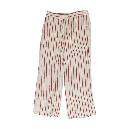 Beige Striped Pants
