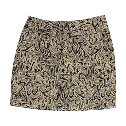 Brown Floral Mini Skirt