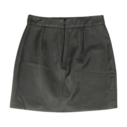 Black Solid Mini Skirt