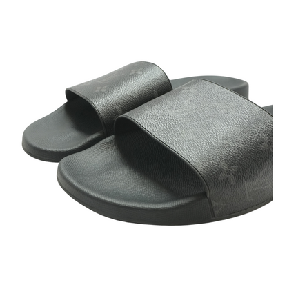 Black Waterfront Mule in Monogram Eclipse