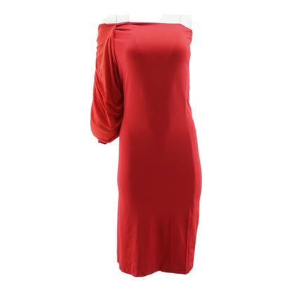 Red Solid Maxi Dress
