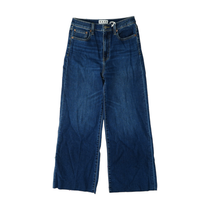 Blue Petite Wide Leg Jeans