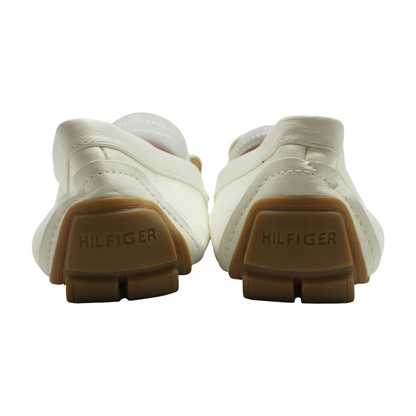 White Slip-On Flats