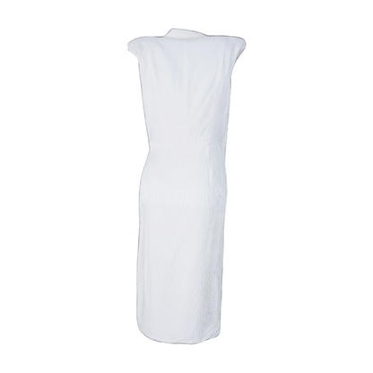 Ivory Animal Print Midi Dress
