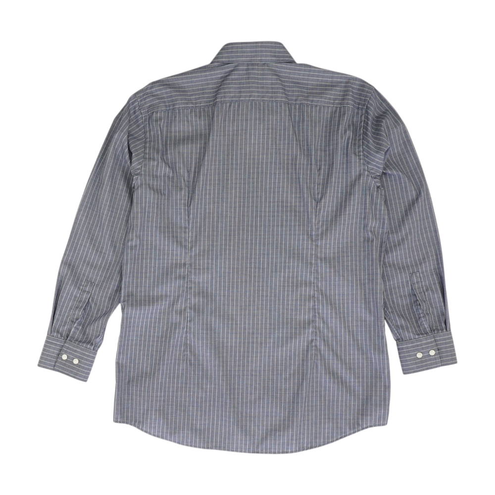 Navy Plaid Long Sleeve Button Down