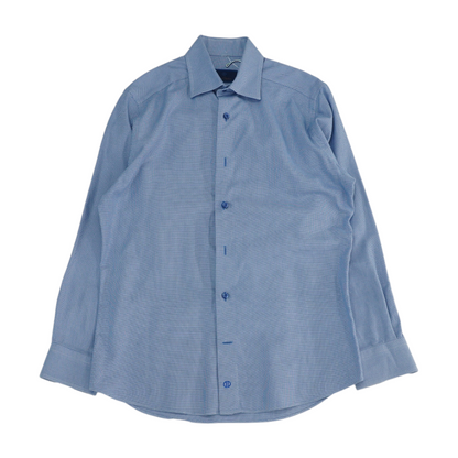 Blue Chevron Long Sleeve Button Down