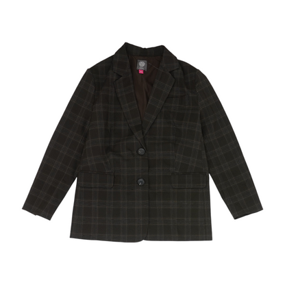 Brown Plaid Blazer
