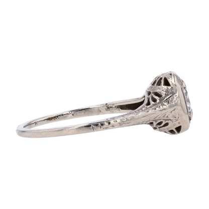 1/3 ctw 14K White Gold Moissonite Engagement Ring