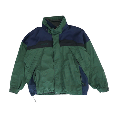 Vintage Green Color Block Jacket