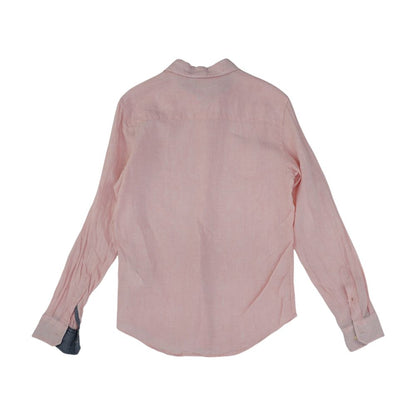 Pink Solid Long Sleeve Button Down