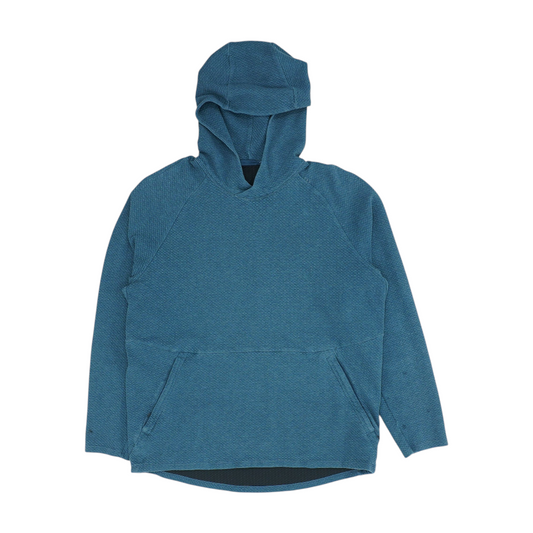 Blue Solid Hoodie Pullover