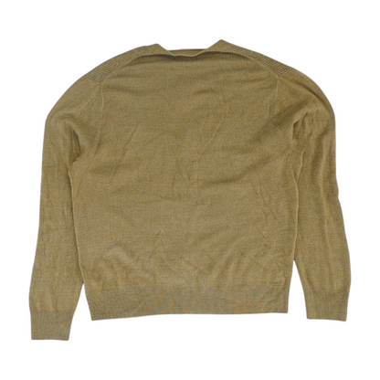 Brown Solid Cardigan Sweater