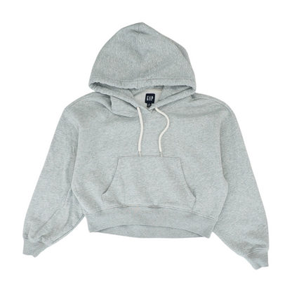 Gray Petite Solid Hoodie Pullover