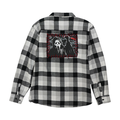 Black Plaid Flannel Button Down
