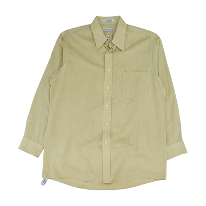 Yellow Solid Long Sleeve Button Down