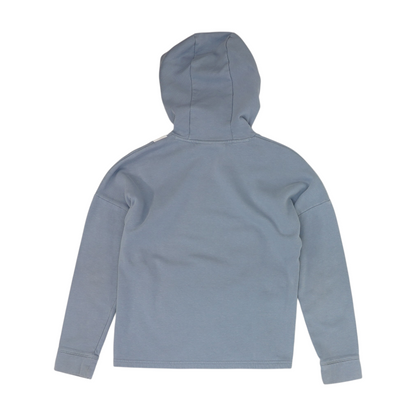 Blue Solid Hoodie Pullover