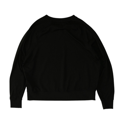 Black Solid Sweatshirt Pullover