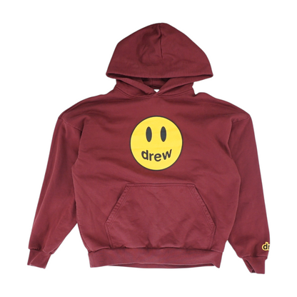 Burgundy Solid Hoodie Pullover