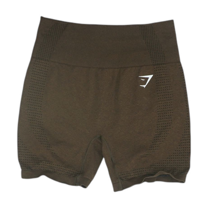 Brown Solid Active Shorts