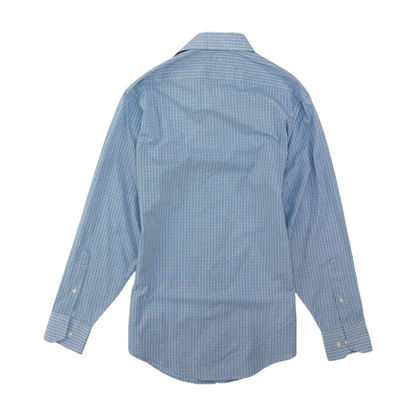Blue Plaid Long Sleeve Button Down