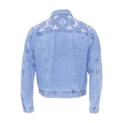 Blue The Monogram Destroy Denim Trucker Jacket