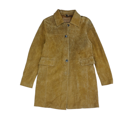 Brown Solid Leather Jacket