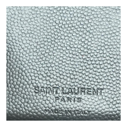 Black Credit Card Wallet in Drain De Poudre Leather