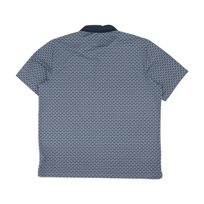 Gray Print Short Sleeve Polo