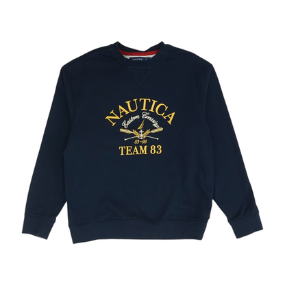 Navy Solid Sweatshirt Pullover