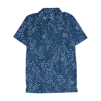 Navy Floral Short Sleeve Polo