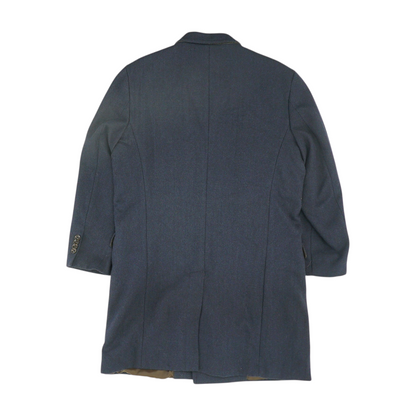 Navy Herringbone Coat