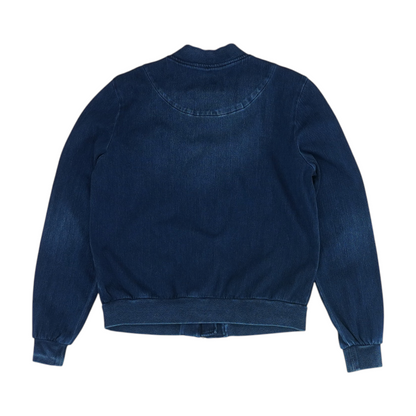 Blue Solid Denim Jacket