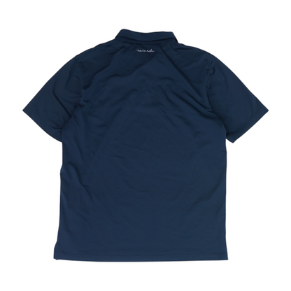 Navy Color Block Short Sleeve Polo