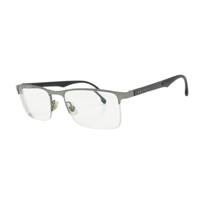 Silver Carbon Fiber Browline Prescription Eyewear