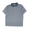 Blue Striped Short Sleeve Polo