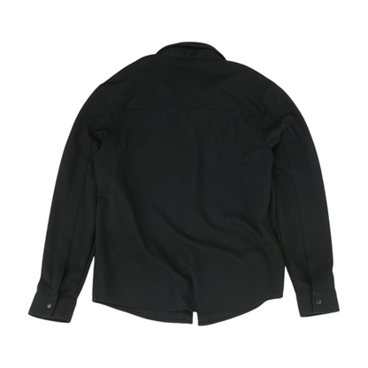 Black Solid Flannel Button Down